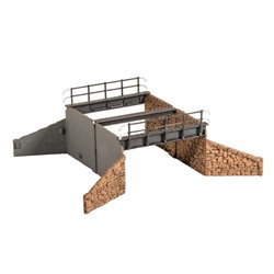 Occupational bridge & stone abutments, double track