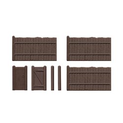 Feather edge board fencing, incl. gates