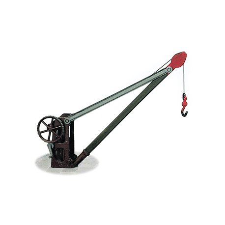 Goods yard crane, with fixed timber jib