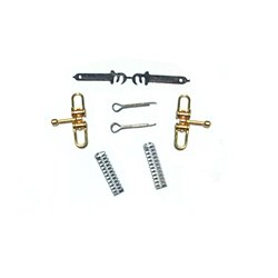 Sprung Brass Screw Couplings - one pair