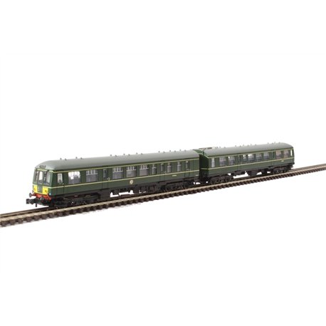 Class 108 2 Car DMU in BR Green with half yellow ends