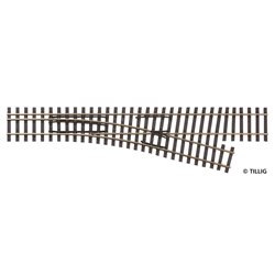 Right points for HO HOm length 228 mm (15°)