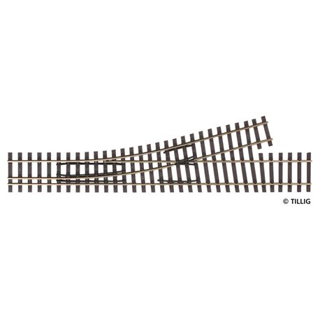 Tillig 85184 Branch left HO-HOm, branch 15Â°