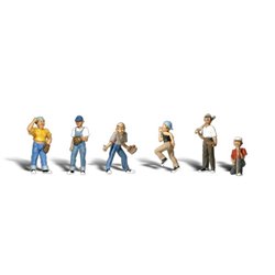 Baseball Players II - N scale (6 pieces)