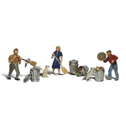 People & Pesky Raccoons - N scale (8 pieces)