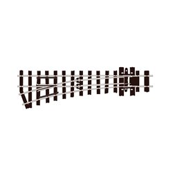 304mm (12in) radius Left Hand turnout, nickel silver rail Electrofrog