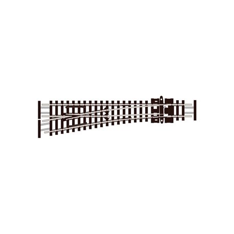 N Gauge Code 55 Electrofrog Turnout, Small Radius, Left Hand
