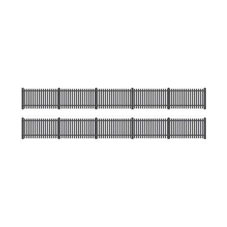 GWR Station Fencing Black - 680mm