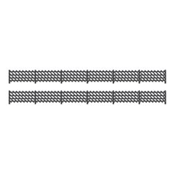 Station Fencing, LMS Style, black. 860mm