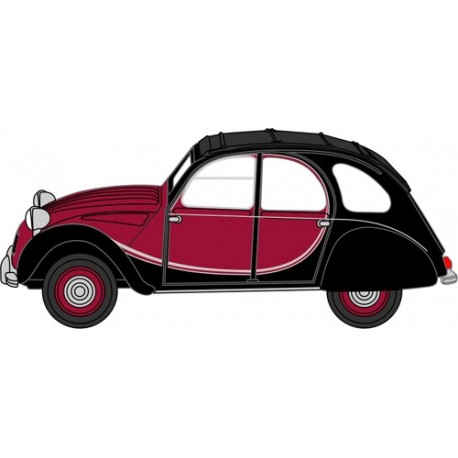 Citroen 2CV black/maroon