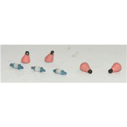 4 Buoys and 3 Boat Fenders (N scale 1/148th)