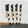 4 traffic lights - single head - Unpainted