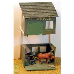 Village Blacksmith & Forge scene - Unpainted