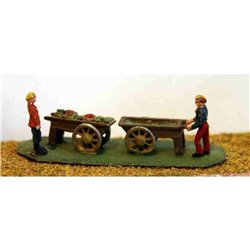 2 Street Traders & barrows (Costermongers) - Unpainted