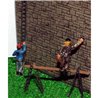 Working men on ladders - Unpainted
