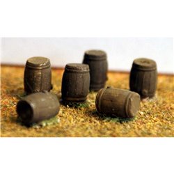 Painted 4 x Large Wooden (Oak) Barrels