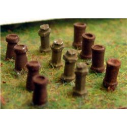 Painted 12 x Chimney Pots (terracotta)