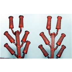 12 Round Chimney Pots (8mm tall) (OO scale 1/76th) - Unpainted