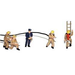 NEW 5 x Modern Fire Fighters - Unpainted