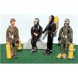 4 x Scuba Divers - Unpainted