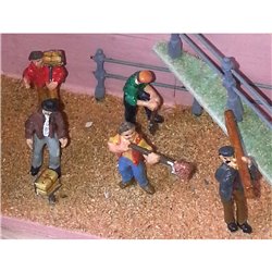 6 Builders/tradesmen figures - Unpainted