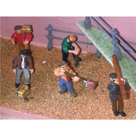 6 Builders/tradesmen figures - Unpainted