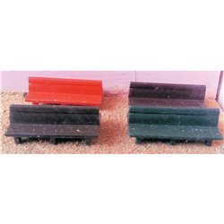 4 Platform double bench seats - Unpainted