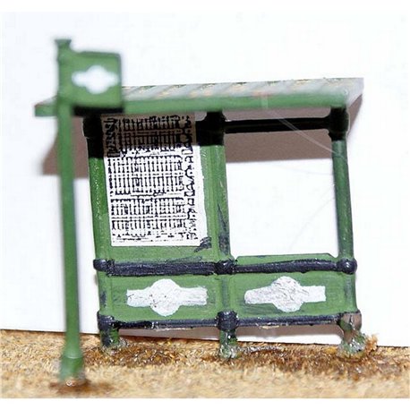 Modern Bus Shelter & bus stop (OO Scale 1/76th)