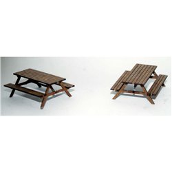 Pair of Pub table bench (OO 1/76th scale)