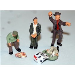4 x Drunks/Wino's Standing - Unpainted