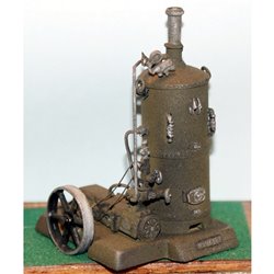 Vertical Boiler with valves and steam water pump - Unpainted