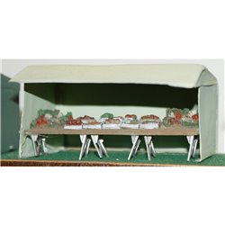 18ft Market Stall- Greengrocer Stall (OO scale 1/76th) - Unpainted