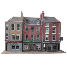 Low relief pub & shops