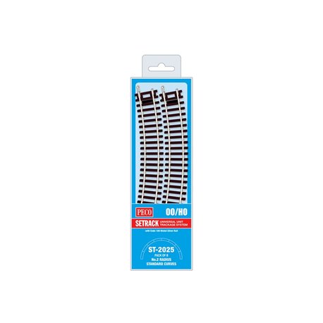 No.2 Radius Standard Curve, 438mm (17¼in) radius - pack of 8