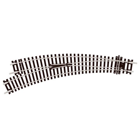 Curved Double Radius, Left Hand Turnout, Insulfrog 