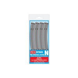 PECO Setrack N Gauge Code 80 - No.2 Rad Std Curve 263.5mm (pack of 8)