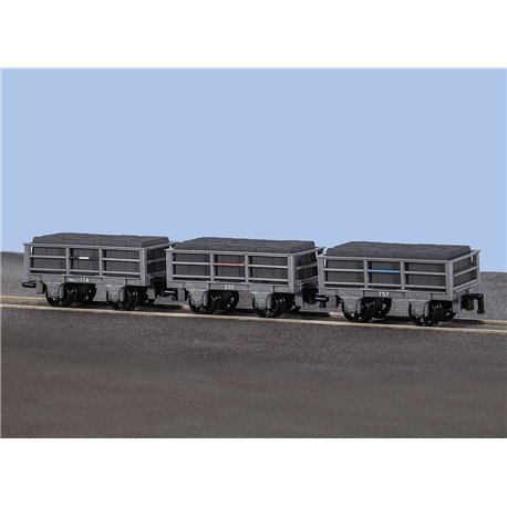 00-9 FR 2 ton Slate Wagon Unbraked x 3