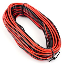 Red/Black Twinned Wire 10m