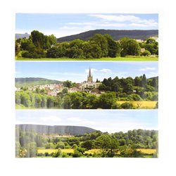 Large Pretty English Town Backscene - 12 x 108 in. (2744 x 304mm)