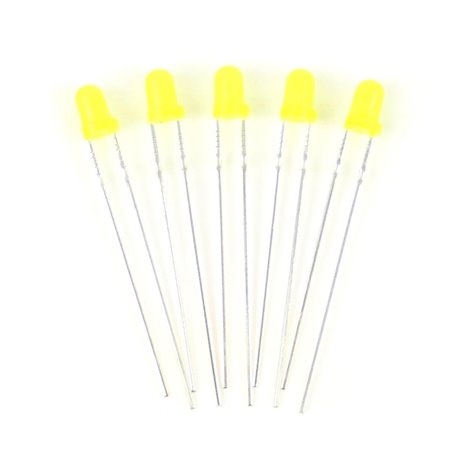 LED Yellow 3mm (Pack of 5) 12v