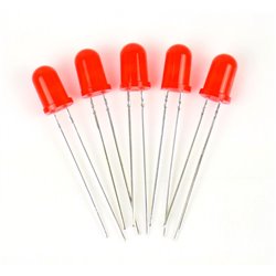 5mm LED red pack 5