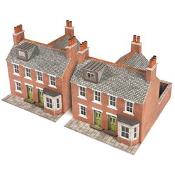 Two Red Brick Terraced Houses - Card Kit