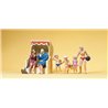 Couple in Beach Chair and Children (4) Exclusive Figure Set