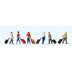 Walking with Wheeled Suitcases (6) Exclusive Figure Set