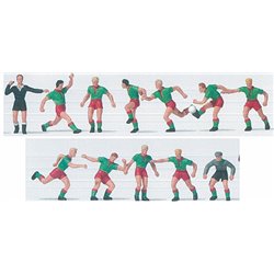 Soccer Team (11) & Referee Green/Red Exclusive Figure Set
