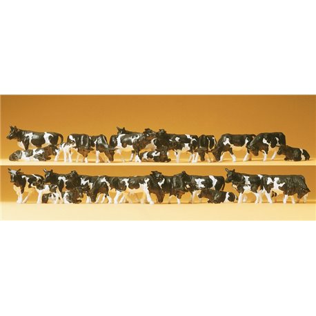 Black/White Cows (30) Standard Figure Set