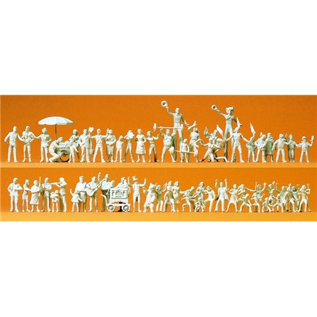 Funfair Visitors and Showmen (60) Unpainted Figures