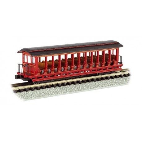 Jackson Sharp Open-Sided Excursion Car - Burgundy & Black