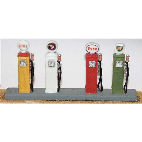 4 x 1940/60's Petrol Pumps - Unpainted