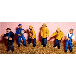 6 x Fishermen / Trawlermen - Unpainted